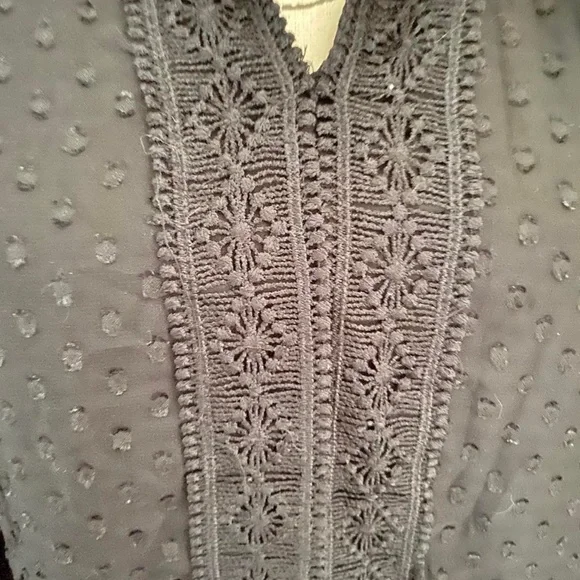 Shein Polka Dot Tassel Tie Neck Babydoll Dress - Picture 6 of 9